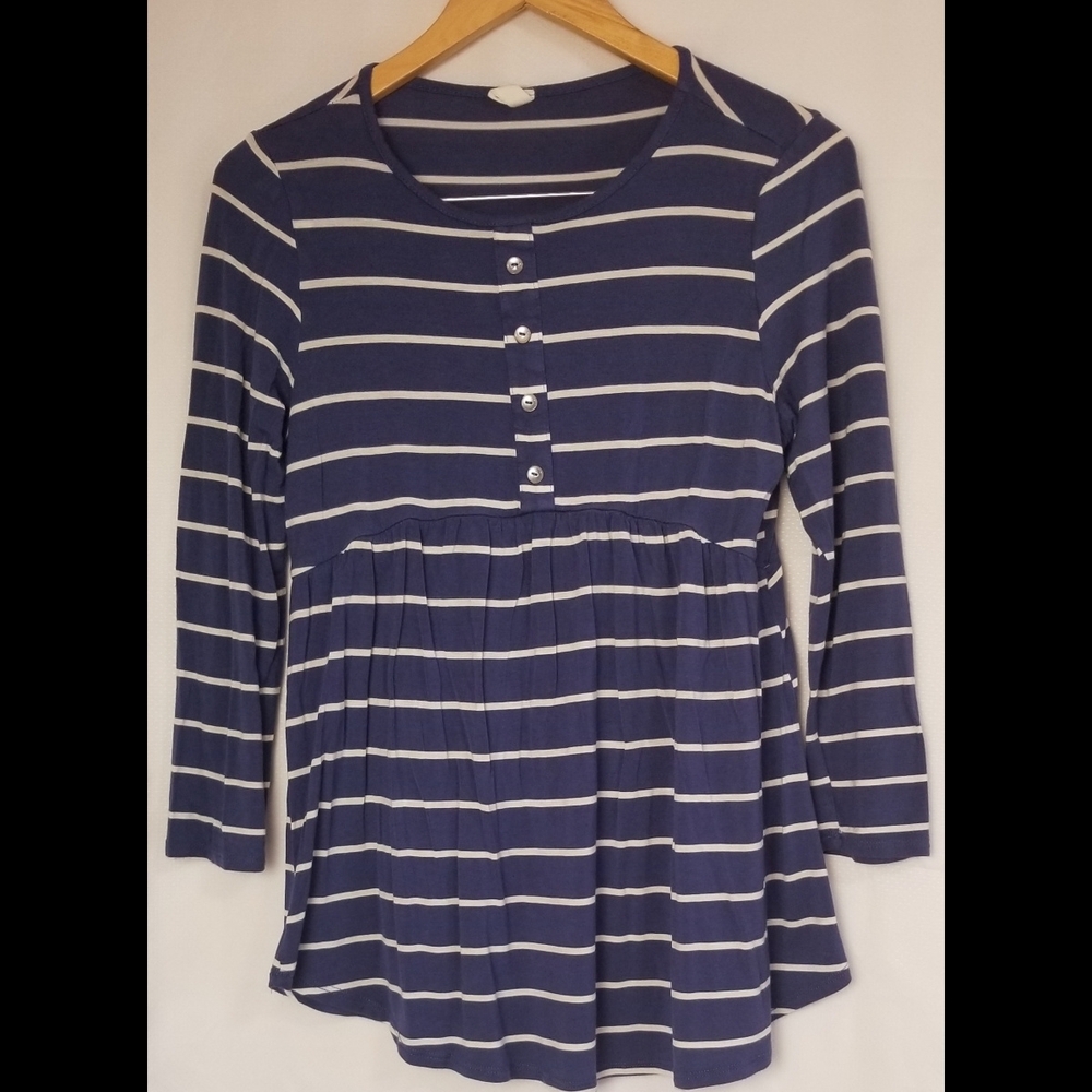 Pinkblush Navy and White Striped Top